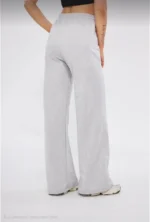 İki Iplik Bol Paça Eşofman Pantalon - Gri - Görsel 3