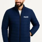 Erkek Mikro Su İtici Kapitone Baskılı Astarlı Fermuarlı Bomber Mont - Lacivert