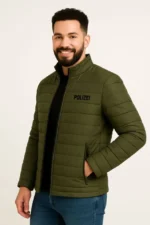 Erkek Mikro Su İtici Kapitone Baskılı Astarlı Fermuarlı Bomber Mont - Haki - Görsel 2