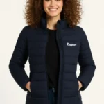 Mikro Su İtici Kapitone Baskılı Astarlı Fermuarlı Bomber Mont - Lacivert