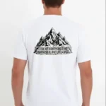 Erkek Nihilist Penguen Temalı Oversize Bisiklet Yaka Tişört - Beyaz