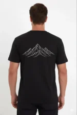 Erkek Nihilist Penguen Özel Tasarım Oversize Bisiklet Yaka Tişört - Siyah - Görsel 2