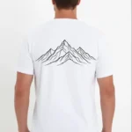 Erkek Nihilist Penguen Özel Tasarım Oversize Bisiklet Yaka Tişört - Beyaz