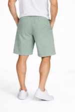 Erkek Pötikareli Şort – Beli Lastikli Bağcıklı, Cepli, Rahat Kesim Günlük Yazlık Şort - Mint Yeşili - Görsel 3