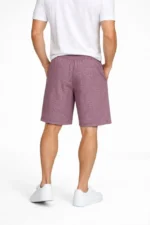 Erkek Pötikareli Şort – Beli Lastikli Bağcıklı, Cepli, Rahat Kesim Günlük Yazlık Şort - Gül Kurusu - Görsel 2