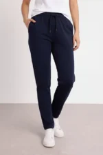 Düz Paça Beli Lastikli İpli Günlük Spor Eşofman Altı Rahat Fit - Lacivert - Görsel 2