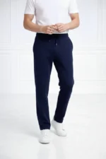 Erkek Düz Paça Beli Lastikli İpli Günlük Spor Eşofman Altı Rahat Fit - Lacivert - Görsel 2