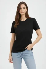 Bisiklet Yaka Tişört Regular Kalıp Basic Pamuklu Günlük Kullanım T-shirt - Siyah