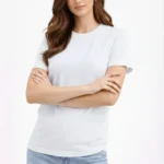 Bisiklet Yaka Tişört Regular Kalıp Basic Pamuklu Günlük Kullanım T-shirt - Beyaz