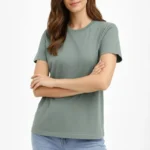 Bisiklet Yaka Tişört Regular Kalıp Basic Pamuklu Günlük Kullanım T-shirt - Mint Yeşili