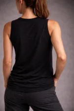 Flamlı Kumaş Sıfır Kolsuz Atlet Basic Spor Üst, Günlük Ve Fitness Kullanımına Uygun - Siyah - Görsel 2