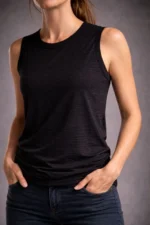 Flamlı Kumaş Sıfır Kolsuz Atlet Basic Spor Üst, Günlük Ve Fitness Kullanımına Uygun - Siyah - Görsel 3