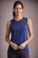 Flamlı Kumaş Sıfır Kolsuz Atlet Basic Spor Üst, Günlük Ve Fitness Kullanımına Uygun - İndigo