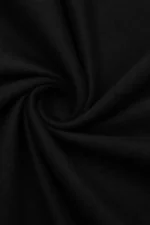 Kadınlar Için Siyah Kedi Grafik Tişört - Oversize Kısa Kollu Üst Nefes Alabilir - Siyah - Görsel 4