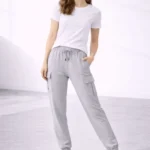 Jogger Eşofman Altı Rahat Kalıp, Kargo Cepli, Lastikli Paça, Günlük Spor Pantolon - Gri