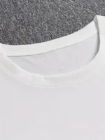 Erkek Baskılı Bisiklet Yaka Erkek T-shirt - Beyaz - Görsel 3