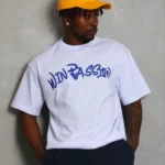 Erkek Baskılı T-Shirt Kısa Kol Bisiklet Yaka Regular Fit Rahat Kalıp Günlük Tişört - Beyaz