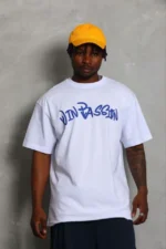 Erkek Baskılı T-Shirt Kısa Kol Bisiklet Yaka Regular Fit Rahat Kalıp Günlük Tişört - Beyaz - Görsel 3