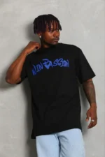 Erkek Baskılı T-Shirt Kısa Kol Bisiklet Yaka Regular Fit Rahat Kalıp Günlük Tişört - Siyah - Görsel 2