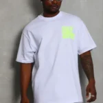 Erkek Baskılı T-Shirt Kısa Kol Bisiklet Yaka Regular Fit Rahat Kalıp Günlük Tişört - Beyaz