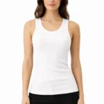 Fitilli Likralı Kaşkorse Atlet Vücuda Oturan Basic Şıklık - Beyaz