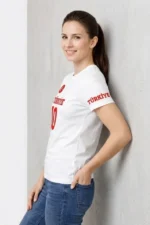 TÜRKİYE Ay Yıldız Baskılı 10 Numara Forma Tişört Taraftar T-Shirt - Beyaz - Görsel 3