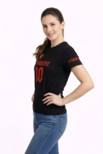 TÜRKİYE Ay Yıldız Baskılı 10 Numara Forma Tişört Taraftar T-Shirt - Siyah - Görsel 2