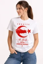 TÜRKİYE Ay Yıldız 2026 Dünya Kupasi Taraftar Forma T-Shirt - Beyaz