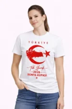 TÜRKİYE Ay Yıldız 2026 Dünya Kupasi Taraftar Forma T-Shirt - Beyaz - Görsel 3