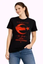 TÜRKİYE Ay Yıldız 2026 Dünya Kupasi Taraftar Forma T-Shirt - Siyah