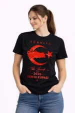 TÜRKİYE Ay Yıldız 2026 Dünya Kupasi Taraftar Forma T-Shirt - Siyah - Görsel 3