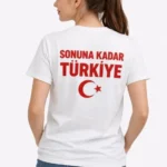 TÜRKİYE Ay Yıldız Baskılı Taraftar Forma T-Shirt - Beyaz