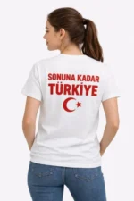 TÜRKİYE Ay Yıldız Baskılı Taraftar Forma T-Shirt - Beyaz