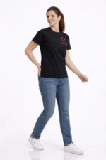 TÜRKİYE Ay Yıldız Baskılı Taraftar Forma T-Shirt - Siyah - Görsel 3