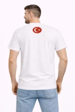 Erkek TÜRKİYE Baskılı Tişört Ay Yıldız 2026 Dünya Kupası Taraftar Forma T-Shirt - Beyaz - Görsel 2