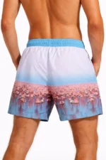 Erkek Deniz Şortu Fermuarlı Cepli File Astarlı Hızlı Kuruyan Premium - Beyaz - Görsel 3