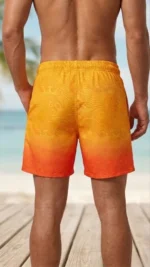 Erkek Deniz Şortu Fermuarlı Cepli File Astarlı Hızlı Kuruyan Premium - Çok Renkli - Görsel 2