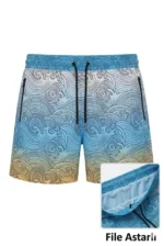 Erkek Deniz Şortu Fermuarlı Cepli File Astarlı Hızlı Kuruyan Premium - Çok Renkli - Görsel 2