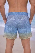 Erkek Deniz Şortu Fermuarlı Cepli File Astarlı Hızlı Kuruyan Premium - Çok Renkli - Görsel 3