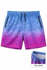 Erkek Deniz Şortu Fermuarlı Cepli File Astarlı Hızlı Kuruyan Premium - Çok Renkli - Görsel 3