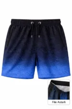 Erkek Deniz Şortu Fermuarlı Cepli File Astarlı Hızlı Kuruyan Premium - Çok Renkli - Görsel 2