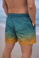 Erkek Deniz Şortu Fermuarlı Cepli File Astarlı Hızlı Kuruyan Premium - Çok Renkli - Görsel 3