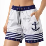 Deniz Şortu Fermuarlı Cepli File Astarlı Hızlı Kuruyan Premium - Beyaz