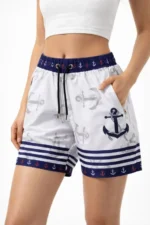 Deniz Şortu Fermuarlı Cepli File Astarlı Hızlı Kuruyan Premium - Beyaz