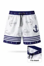 Deniz Şortu Fermuarlı Cepli File Astarlı Hızlı Kuruyan Premium - Beyaz - Görsel 2