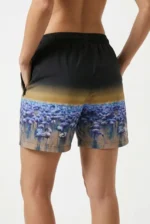 Deniz Şortu Fermuarlı Cepli File Astarlı Hızlı Kuruyan Premium - Siyah - Görsel 3