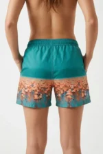 Deniz Şortu Fermuarlı Cepli File Astarlı Hızlı Kuruyan Premium - Su Yeşili - Görsel 2