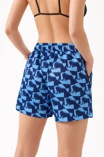 Deniz Şortu Fermuarlı Cepli File Astarlı Hızlı Kuruyan Premium - Mavi - Görsel 3