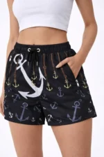 Deniz Şortu Fermuarlı Cepli File Astarlı Hızlı Kuruyan Premium - Siyah