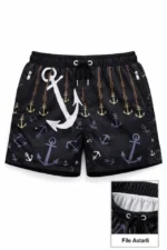 Deniz Şortu Fermuarlı Cepli File Astarlı Hızlı Kuruyan Premium - Siyah - Görsel 2